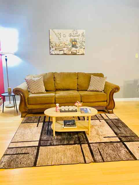 Living room with sofa and coffee table